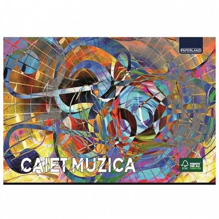 Caiet muzica, A5, 24 file, 70 g-mp, Paperland, diverse modele
