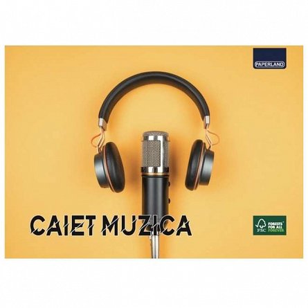 Caiet muzica, A5, 24 file, 70 g-mp, Paperland, diverse modele