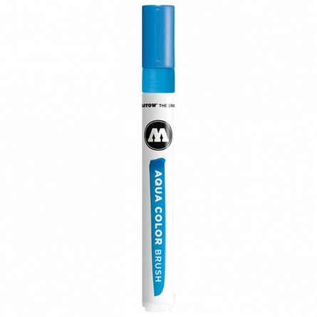Marker varf pensula Molotow Aqua Color, 4 ml, cyan 012