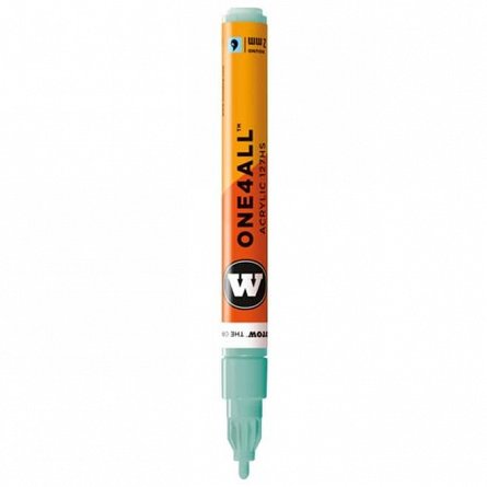 Marker acrilic Molotow One4All 127HS, varf rotund, 2 mm, lagoon blue pastel