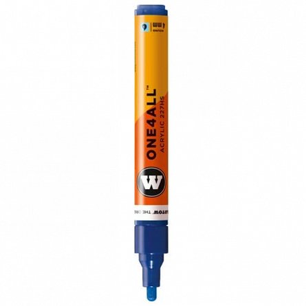 Marker acrilic Molotow One4All 227HS, varf rotund, 4 mm, true blue 204