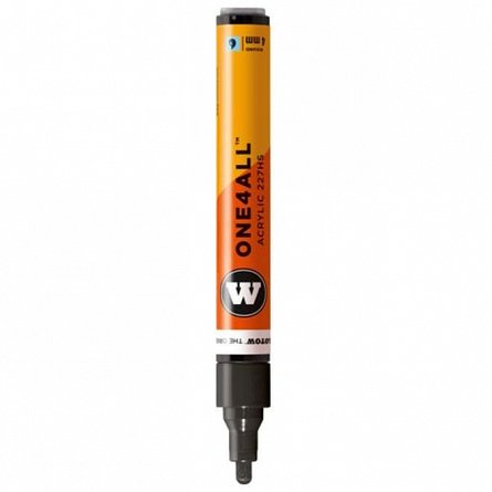 Marker acrilic Molotow One4All 227HS, varf rotund, 4 mm, signal black 180