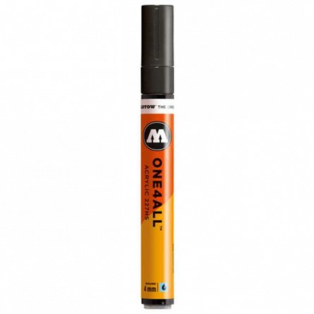 Marker acrilic Molotow One4All 227HS, varf rotund, 4 mm, signal black 180