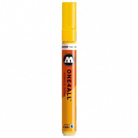 Marker acrilic Molotow One4All 227HS, varf rotund, 4 mm, zinc yellow