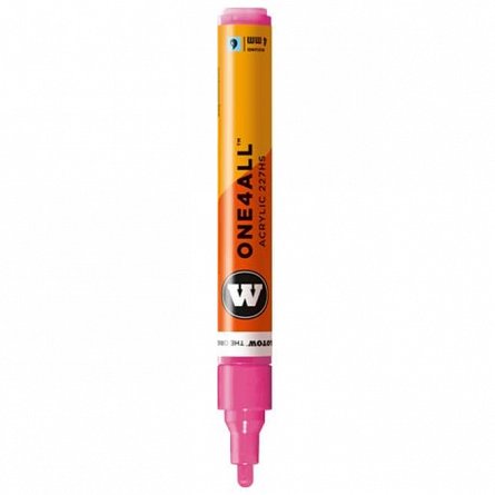 Marker acrilic Molotow One4All 227HS, varf rotund, 4 mm, neon pink 200