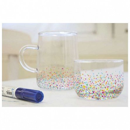 Markere pentru sticla Kreul Clear, set 5 culori