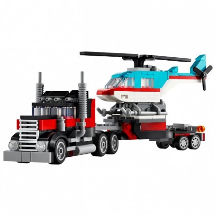 LEGO Creator - Camioneta cu platforma si elicopter 31146