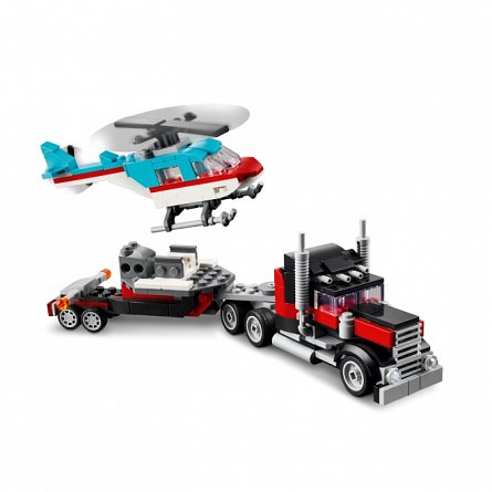 LEGO Creator - Camioneta cu platforma si elicopter 31146