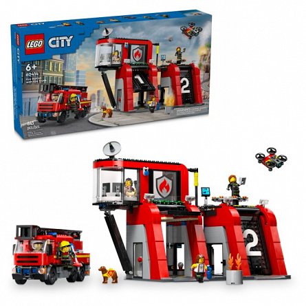 LEGO City - Statie si camion de pompieri 60414