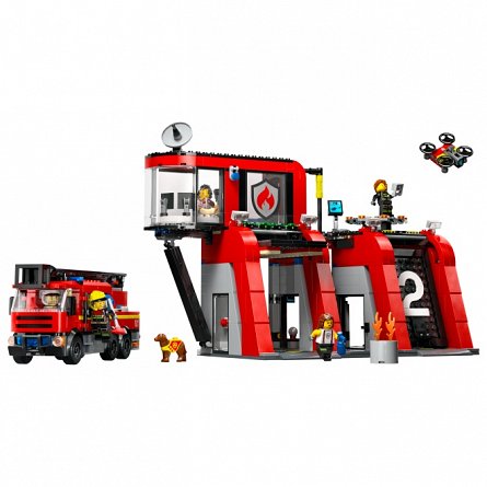 LEGO City - Statie si camion de pompieri 60414