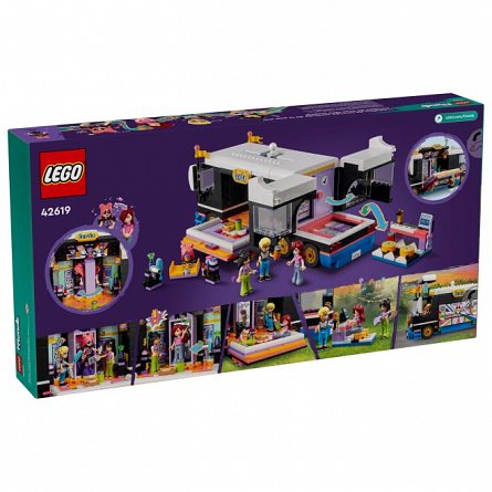 LEGO Friends - Autocar de turneu pentru staruri pop 42619