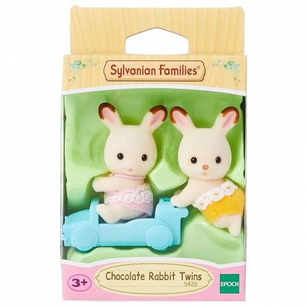 Figurine Sylvanian Families, Gemeni Iepurasi Chocolate