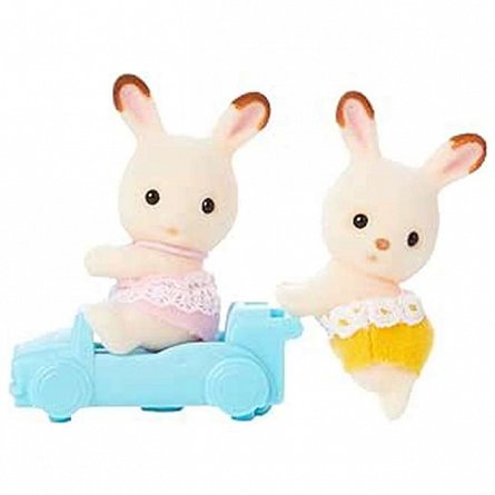 Figurine Sylvanian Families, Gemeni Iepurasi Chocolate