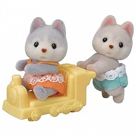 Figurine Sylvanian Families, Gemeni Catelusi Husky