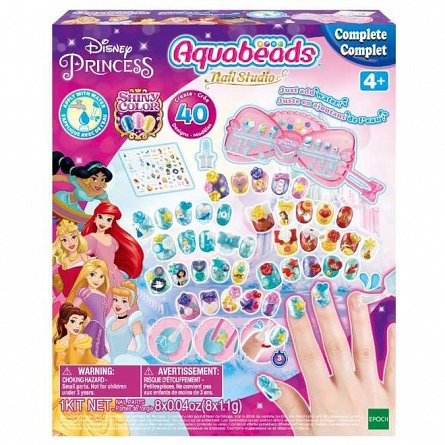 Set Margele Aquabeads, Stickere Pentru Unghii Printese Disney