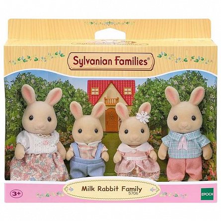 Figurine Sylvanian Families, Familia Iepurasilor Milk