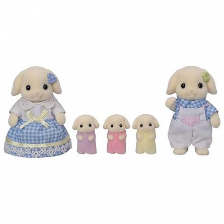 Figurine Sylvanian Families, Familia Iepurasilor Flora