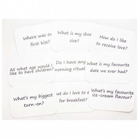 Joc in engleza, Couples Quiz