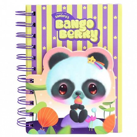 Caiet cu spira A6, Bangoberry, 200 plus 80 file, dictando plus velin, Pally Panda