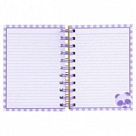 Caiet cu spira A6, Bangoberry, 200 plus 80 file, dictando plus velin, Pally Panda