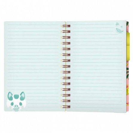 Caiet cu spira 15 x 20 cm, Bangoberry, 200 file, coperta PP, Porcusorul Piggy