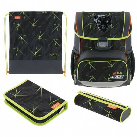 Ghiozdan echipat Herlitz Loop Plus, 37 x 31 x 22 cm, Wild Life