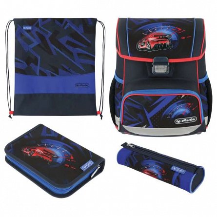 Ghiozdan echipat Herlitz Loop Plus, 37 x 31 x 22 cm, High Speed