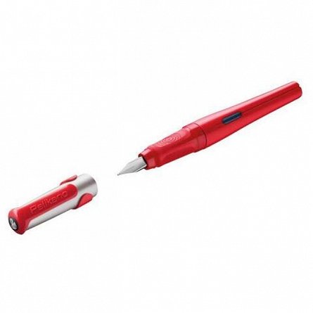 Stilou Pelikano P480, dreptaci, penita M, rosu, cutie carton