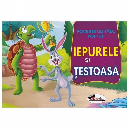 Iepurele si testoasa. Poveste cu talc. Pop-up