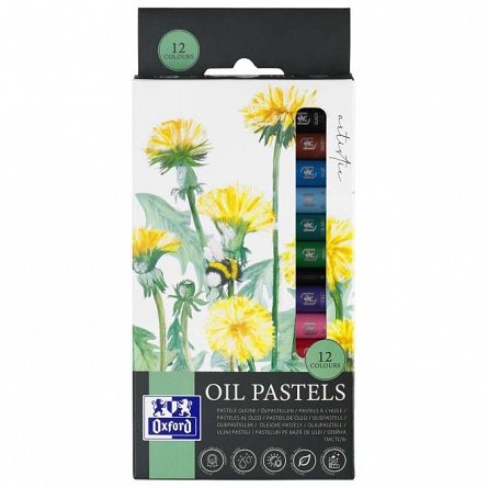 Creioane cerate Oxford Oil Pastels, 12 cul-set