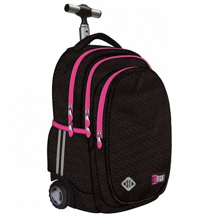 Troller St.Right, 44 x 32 x 25 cm, 4 compartimente, Black Glitter, TB01