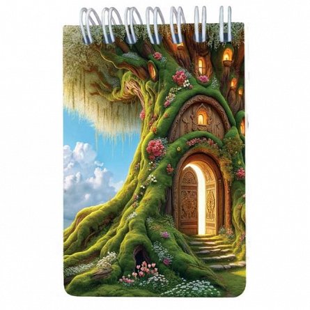Blocnotes cu spira 7 x 10.5 cm, 50 file, velin, Biserica vie
