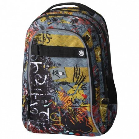 Rucsac Kaos 2 in 1, 48 x 33 x 23 cm, 4 compartimente, Metal