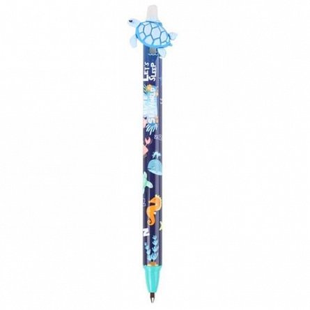 Roller MP Eraseable, 0.5 mm, albastru, cu radiera, Animale Marine