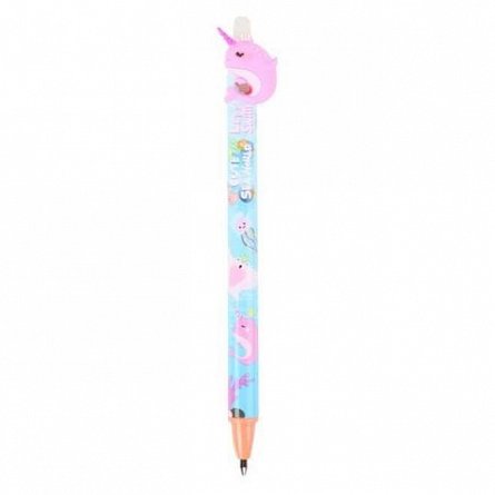 Roller MP Eraseable, 0.5 mm, albastru, cu radiera, Animale Marine