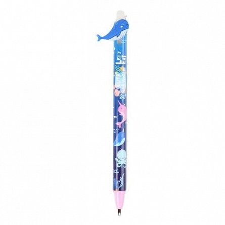 Roller MP Eraseable, 0.5 mm, albastru, cu radiera, Animale Marine