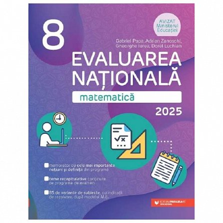 Evaluarea Nationala 2025. Matematica. Clasa a 8-a
