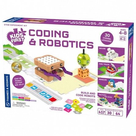 Kit educational STEM, Primii pasi Principii de codare si roboti, Thames and Kosmos
