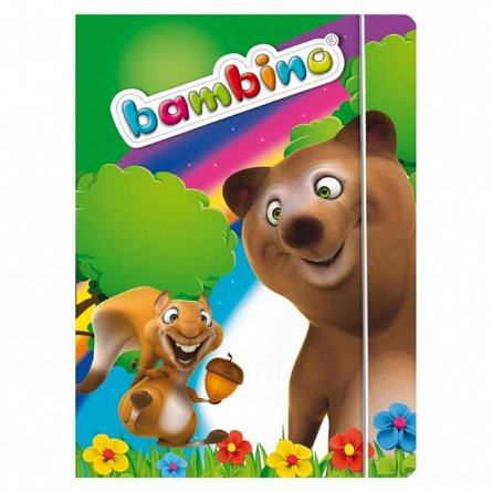 Mapa din carton, A4, cu elastic, diverse modele, Bambino