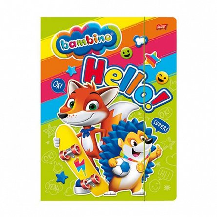 Mapa din carton, A4, cu elastic, diverse modele, Bambino