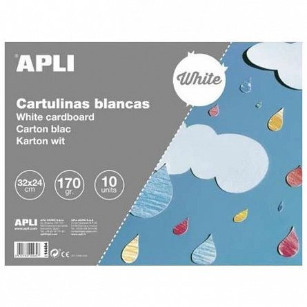 Carton alb 32 x 24 cm, 170 g-mp, set 10 coli, Apli