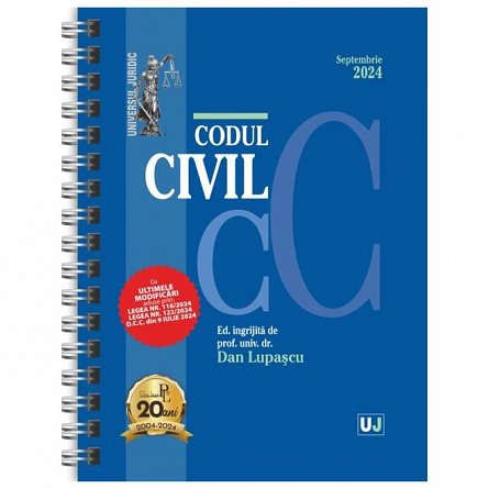 Codul civil. Actualizat Septembrie 2024. Editie spiralata