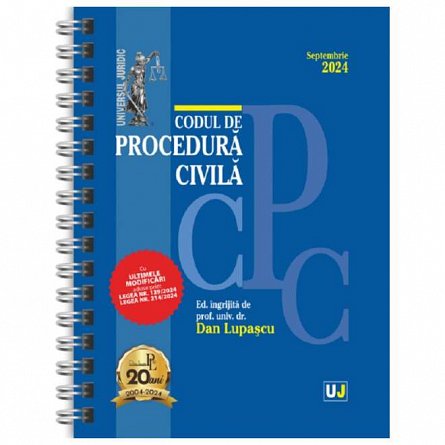 Codul de procedura civila. Actualizat septembrie 2024. Editie spiralata