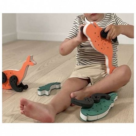 Set constructie 3 in 1, Peng-Whal-OO, , spuma, 2 ani plus, Bakoba