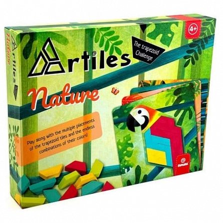Joc educativ mozaic cu forme trapezoidale, Natura, 4 ani plus, Svoora
