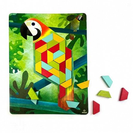 Joc educativ mozaic cu forme trapezoidale, Natura, 4 ani plus, Svoora