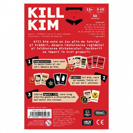 Joc Kill Kim, RO, 5-15 jucatori, 15 ani plus