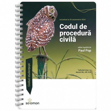Codul de procedura civila. Actualizat septembrie 2024. Editie spiralata