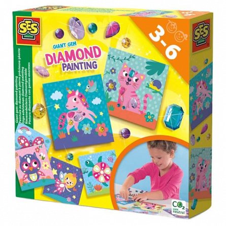 Set pictura cu diamante autoadezive, 3-6 ani, SES