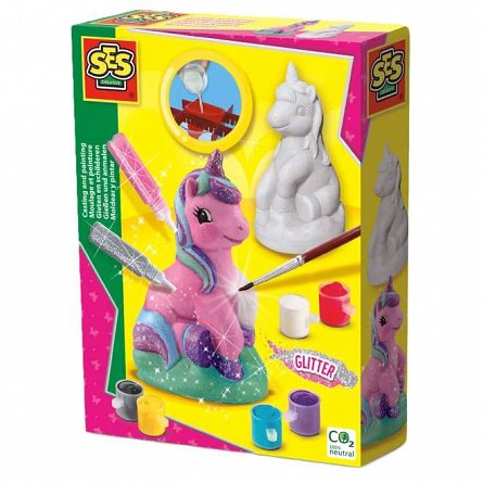 Set creativ Mulaje si pictura, Unicorn, SES